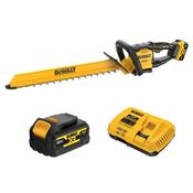 Dewalt DCMHT567P1-GB 18volt Hedge Trimmer with sweeper attachment 600mm long, 25mm gap with charger &amp; 5amp battery image