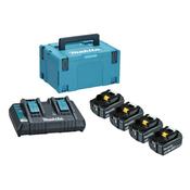 Makita 197627-6  18volt Power Source kit 4x5amp batteries and twin charger in case