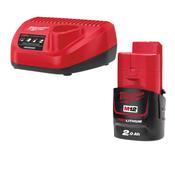 Milwaukee M12 2.0Ah Battery &amp; M12 Charger Kit M12NRG-201 image