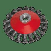 Sealey Conical Wire Brush Ø100mm M10 x 1.5mm CWB100