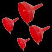 Sealey Funnel Set 4pc Economy Fixed Spout F94