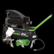 Sealey Compressor 24L Direct Drive 2hp with 4pc Air Accessory Kit SAC2420EPK