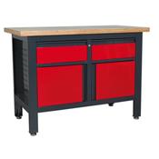 Sealey Workstation with 2 Drawers &amp; 2 Cupboards AP1372A