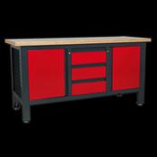 Sealey Workstation with 3 Drawers &amp; 2 Cupboards AP1905C
