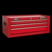 Sealey Mid-Box 3 Drawer with Ball-Bearing Slides - Red AP223 image