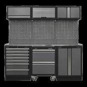 Sealey Modular Tool Storage System Stainless Steel Worktop 2.04m  APMSSTACK12SS