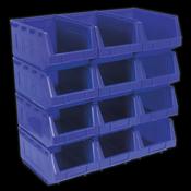 Sealey Plastic Storage Bin 210 x 355 x 165mm - Blue Pack of 12 TPS412B