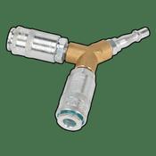 Sealey Twin Coupling Bodies Y-Adaptor AC87