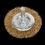 Sealey Flat Wire Brush 50mm with 6mm Shaft SFB50