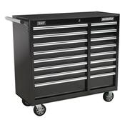 Sealey Rollcab 16 Drawer with Ball-Bearing Slides Heavy-Duty - Black AP41169B
