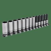 Sealey Socket Set 13pc 1/2"Sq Drive Deep Lock-On 6pt Metric AK2745B image