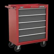 Sealey Rollcab 5 Drawer with Ball-Bearing Slides - Red/Grey AP22505BB