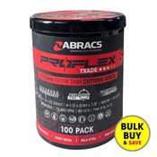 Abracs PFET11510FI100  Proflex Extra Thin Cutting Disc  115mm x 1mm (100 Pack)