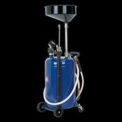 Sealey 90L Air Discharge Mobile Oil Drainer with Probes AK459DX