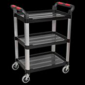 Sealey 3-Level Composite Workshop Trolley - 3 Wall CX309