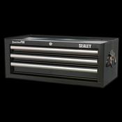 Sealey 3 Drawer Mid-Box Tool Chest with Ball-Bearing Slides - Black AP33339B