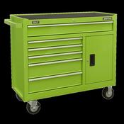 Sealey 6 Drawer Rollcab with Ball Bearing Slides - Green AP4106HV