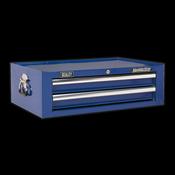 Sealey Mid-Box 2 Drawer Tool Chest with Ball-Bearing Slides - Blue AP26029TC