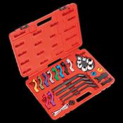 Sealey Fuel &amp; Air Conditioning Disconnection Tool Kit 27pc VS0557