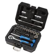 Draper HI-TORQ Metric Sockets &amp; 1/4" Bit Set, 40 Piece 24223