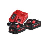 Milwaukee M18 3.0Ah High Output Battery x2 &amp; Fast Charger Kit M18HNRG-302