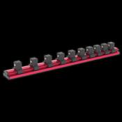 Sealey Socket Retaining Rail Magnetic 1/2"Sq Drive 10 Clips AK27084