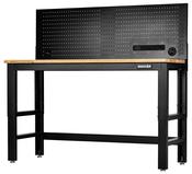Bunker Workbench with Worktop and Power Pegboard, 1550mm 28096
