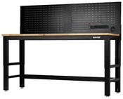 Bunker Workbench with Hardwood Worktop and Power Pegboard, 1830mm 28098