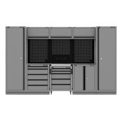 Sealey Superline PRO Black Edition Storage System with Stainless Worktop 3.24m APMSBESTACK01SS