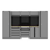 Sealey Superline PRO Black Edition Storage System with Rubber Wood Worktop 3.24m APMSBESTACK01W