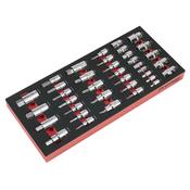 Sealey Premier Socket Bit Set with Tool Tray 37pc TBT61