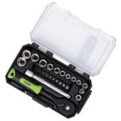 Draper HI-TORQ 25 Piece Metric Socket and Bit Set, 1/4" Sq. Dr. 24233 image