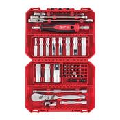 Milwaukee 1/4" Dr Deep Socket &amp; Spanner Set 42pc 4932498382