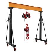 Sealey Portable Adjustable Gantry Frame with Geared Trolley &amp; Hoist Combo 3 Tonne SG3000KITG