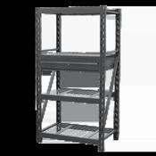 Sealey Heavy-Duty Racking Unit with 4 Mesh Shelves &amp; Single Drawer 640kg Capacity Per Level AP6372COMBO1 image