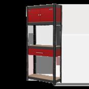 Sealey Shelving Unit 4-Tier with Cupboard &amp; Drawer AP830R image