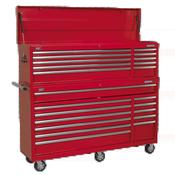 Sealey Topchest &amp; Rollcab Combination 23 Drawer with Ball-Bearing Slides - Red AP66COMBO2 image