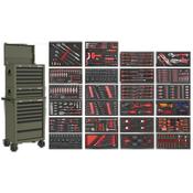 Sealey Superline PRO Tool Chest Combination 14 Drawer with 447pc Tool Kit - Khaki SPTCOMBO3K image