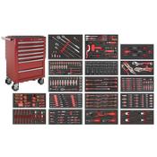 Sealey Superline PRO Rollcab 7 Drawer with 305pc Tool Kit - Red SPTCOMBO4R image