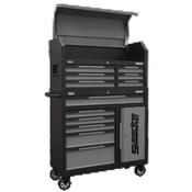 Sealey Superline Pro Topchest &amp; Rollcab Combination 12 Drawer &amp; 1 Door Cupboard - Grey AP1080GR image