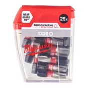 Milwaukee 25mm SHOCKWAVE TX30 Screwdriver Bits 4932430886 image