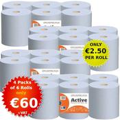 Extra-long Blue Roll (100m) (4 Packs of 6 Rolls)