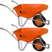Bear Barrows 110L Orange Construction/Landscaping Wheelbarrow (Pack of 2) image