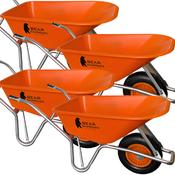 Bear Barrows 110L Orange Construction/Landscaping Wheelbarrow (Pack of 4) image
