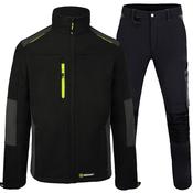 Flex Workwear Two-tone Trousers &amp; Softshell Jacket Black/Grey