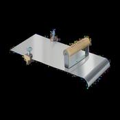 Kraft 5" x 12" 1/2"R, 3/4"D Stainless Steel Edger with Adjustable Groover image