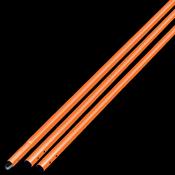 Kraft Orange Powder Coated Aluminum Swaged Button Handle - 1-3/4" Diameter (Pack of 3)