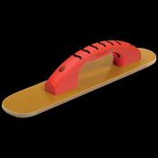 Kraft 16" x 3-1/2" Round End Laminated Canvas-Resin Hand Float image