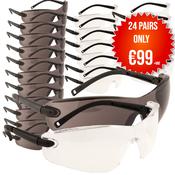 Portwest Profile Safety Glasses (Box of 12 Smoke PLUS Box of 12 Clear) image