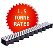 Plastic Channel Drain with Galvanised Grid image